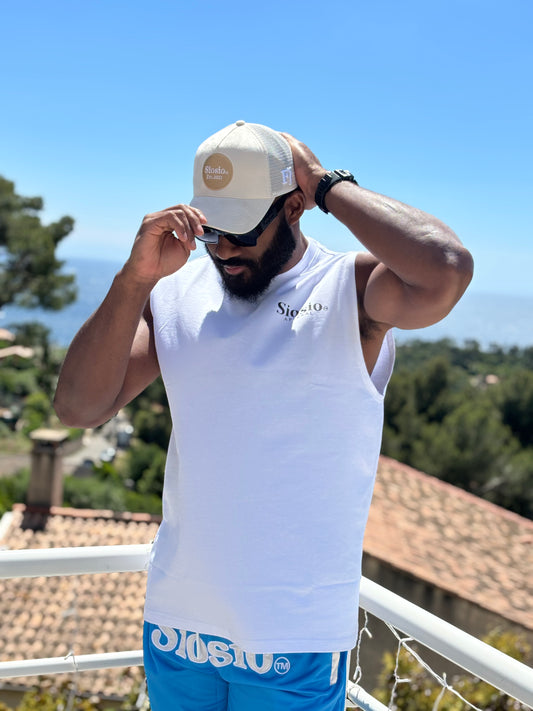Siosio White Singlet