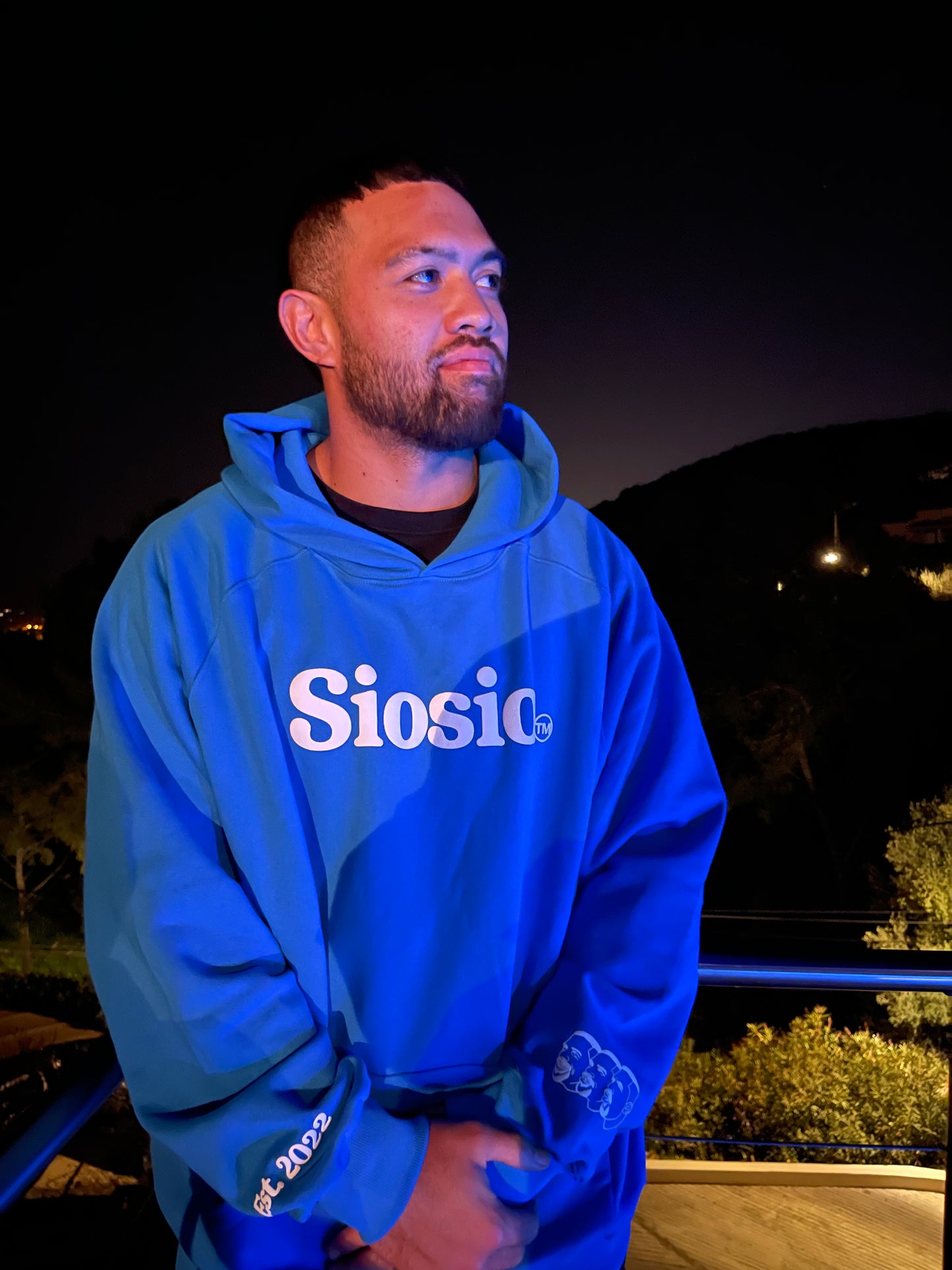 Blue Siosio hoodie