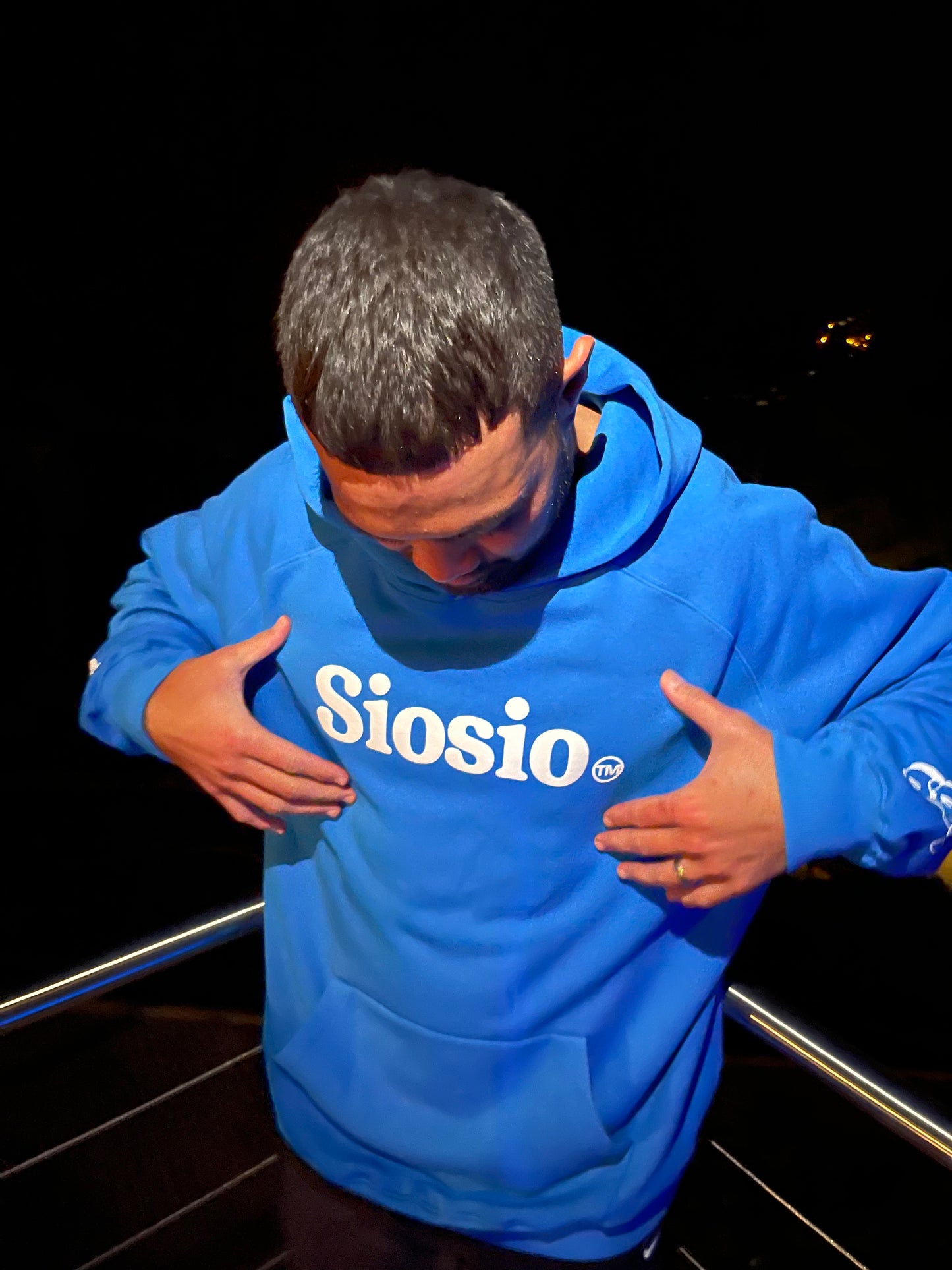 Blue Siosio hoodie