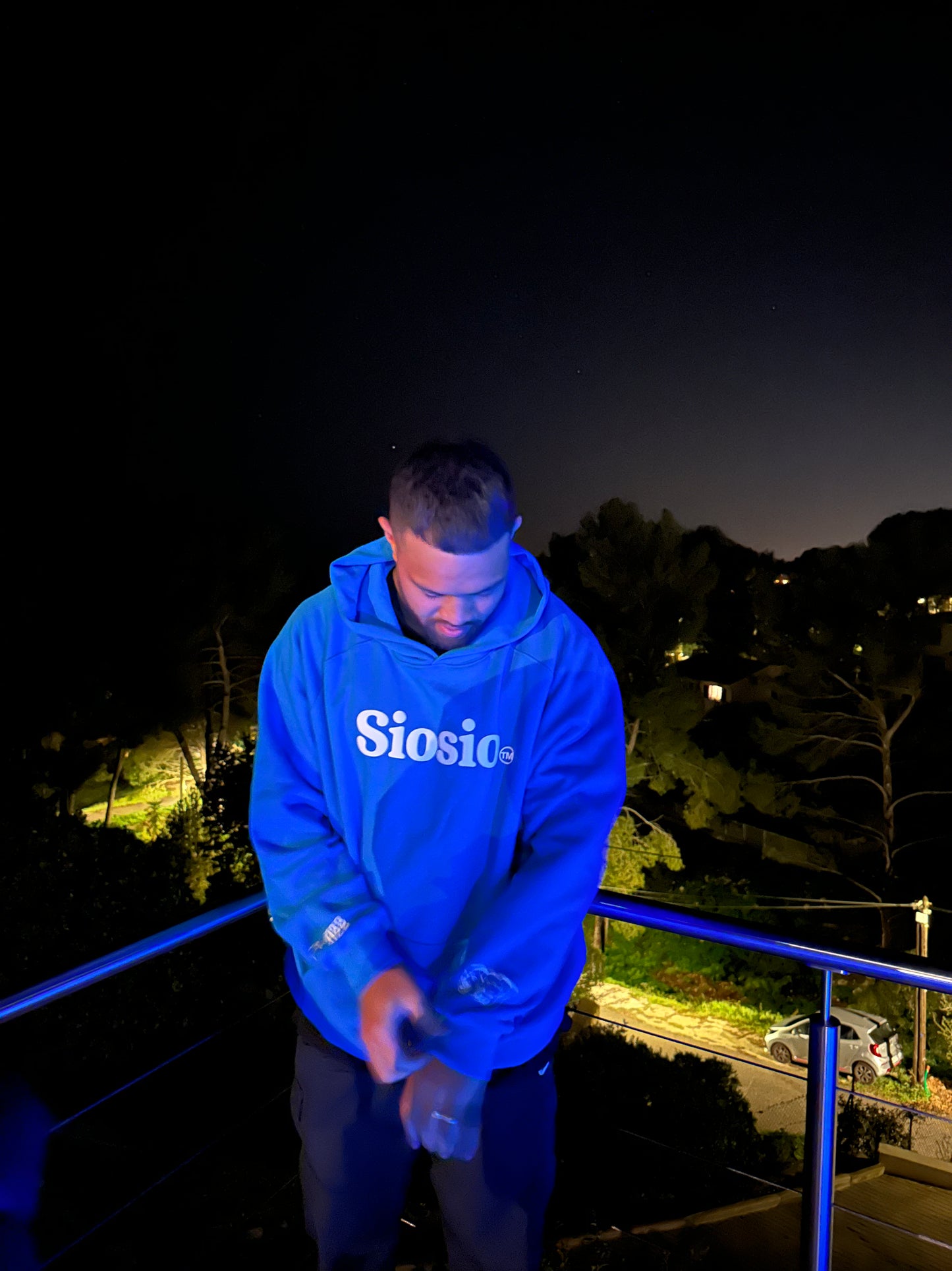 Blue Siosio hoodie