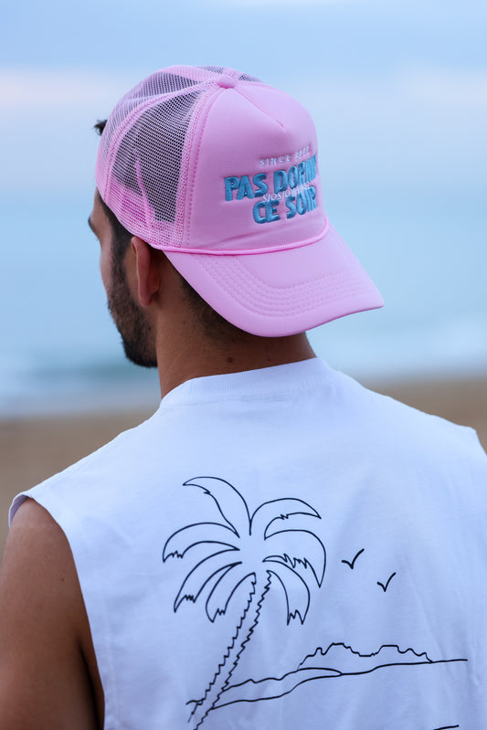 Pink trucker cap